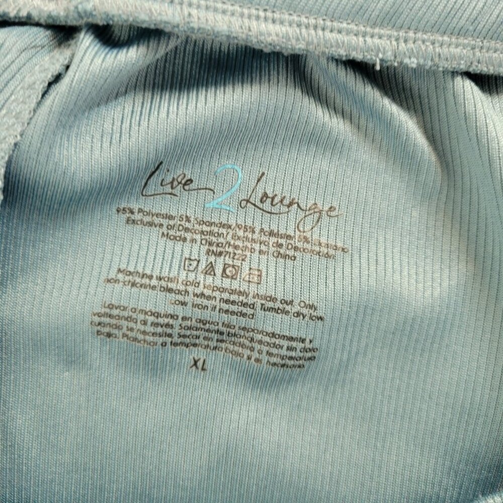 Live 2 Lounge XL Womens Blue Sleep Pants Slinky Pull On Drawstring Lounge BLU26E - Picture 6 of 6